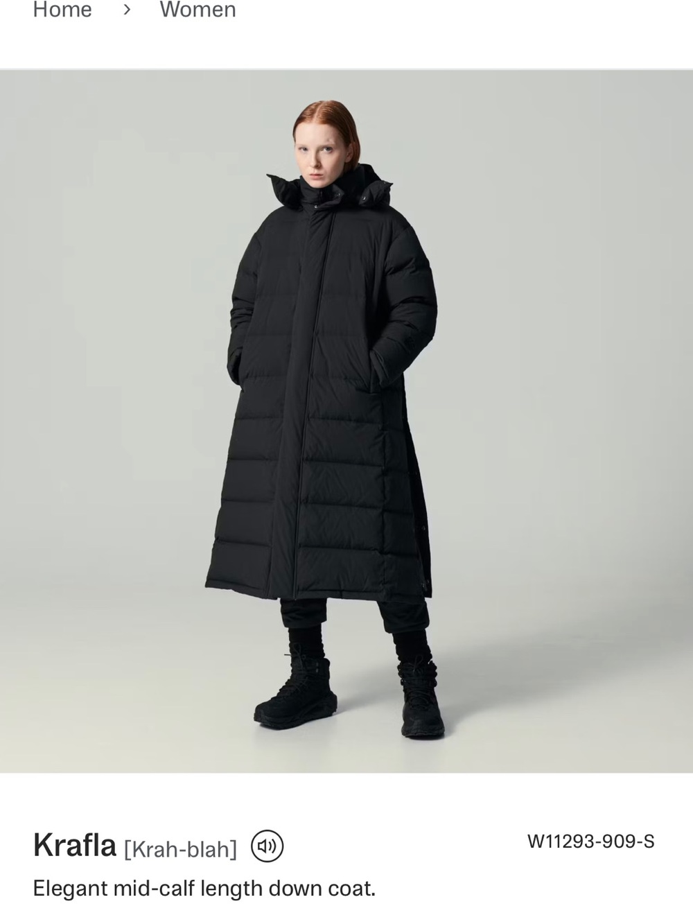 66 north down KRAFTLA black jacket full length small